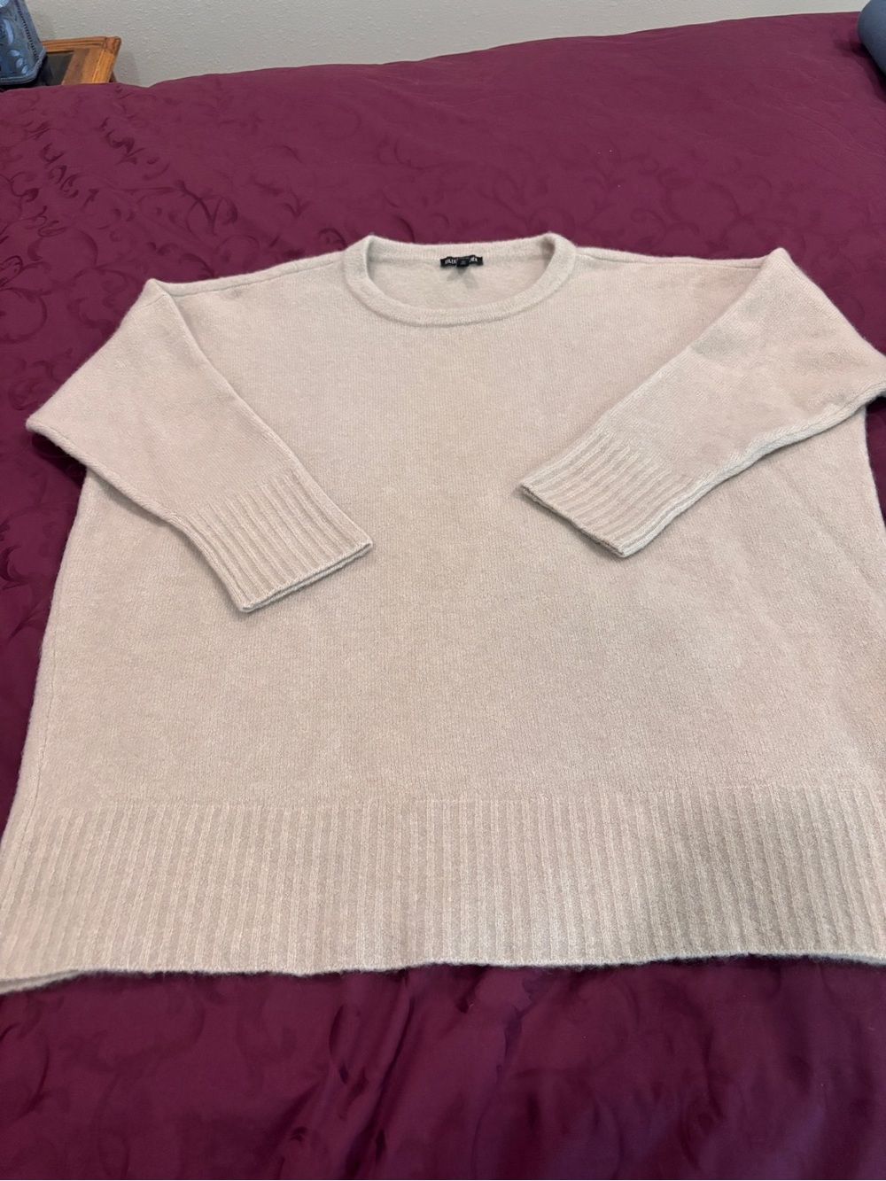 Eileen Fisher Cashmere Silk Bliss Crew Neck Long Top women’s XL